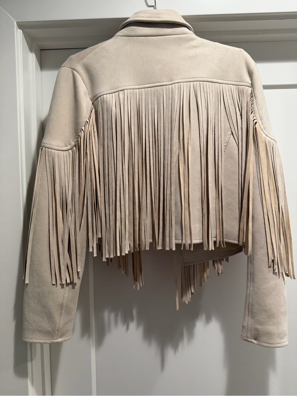 LAWLESS Cream Suede Fringe Leather Jacket from VICI - Picture 3 of 4